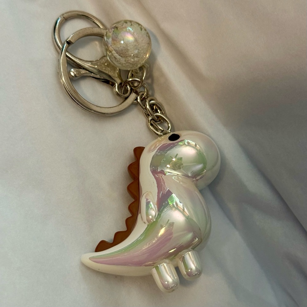 NEW Light Green Dinosaur Keychain Bag Charm – Cute Acrylic Dino - Picture 6 of 6
